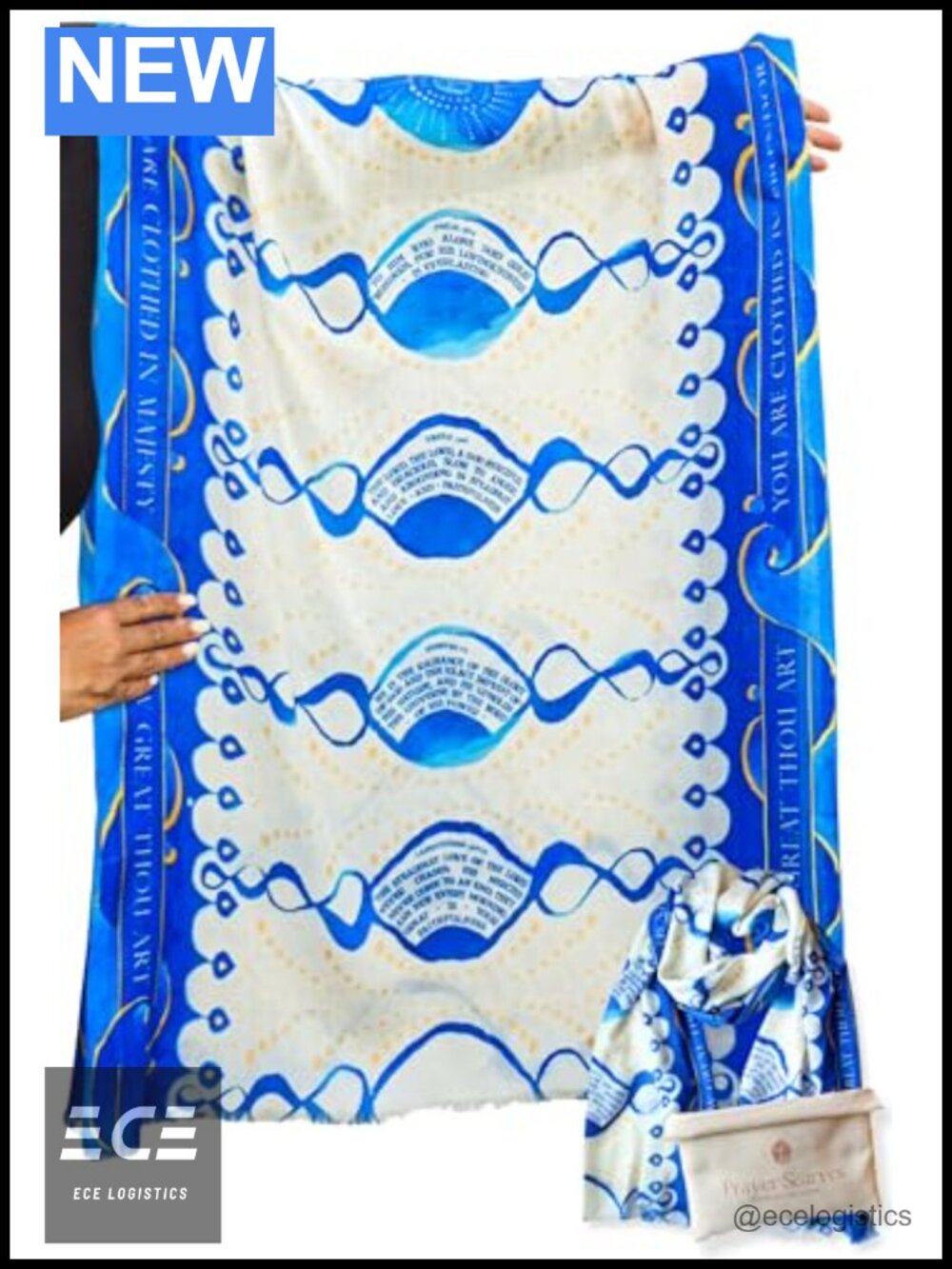 Prayer Shawl with Scripture Modal Matte Scarf for Worship & Praise